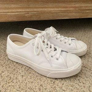 Converse Jack Purcell white leather sneakers 6.5